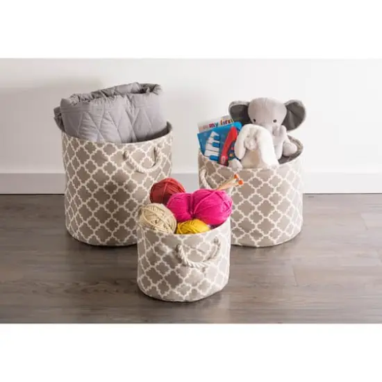 DII&reg; Large Rectangle Lattice Polyester Bin Brown {5}