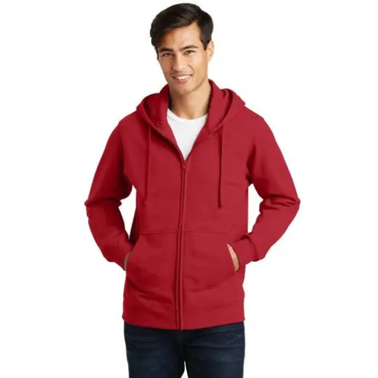Port & Company&reg; Fan Favorite Fleece Full-Zip Hooded Sweatshirt Team Cardinal {4}