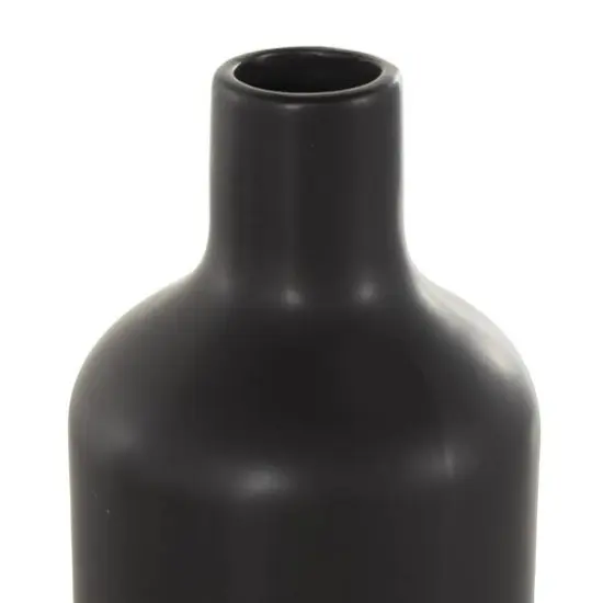 Black Minimal Ceramic Vase Set {7}