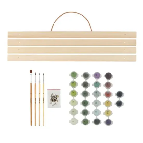 16" x 20" House in Forest Paint-by-Number Kit with Wood Display Hanger by Artist's Loft&reg; {5}