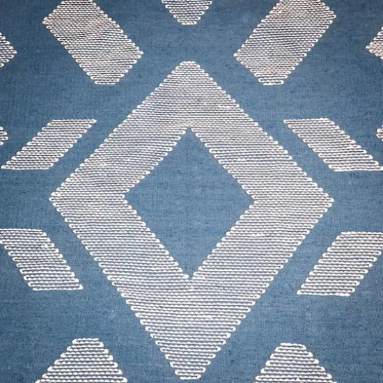 National Outdoor Living&reg; Geometric Hand Woven Outdoor Rug Dusty Blue {4}