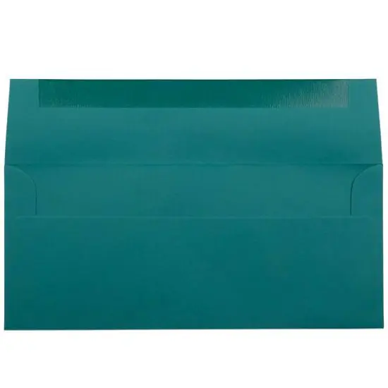 JAM Paper #10 Business Premium Straight Flap Envelopes, 50ct. Teal Blue {4}