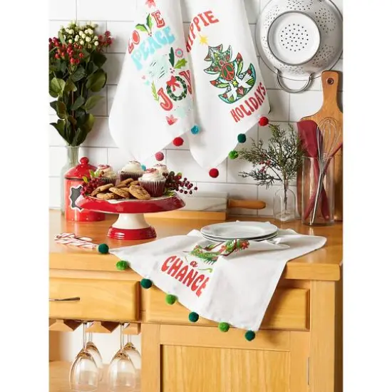 DII&reg; Hippie Holidays Printed Dishtowel Set {12}