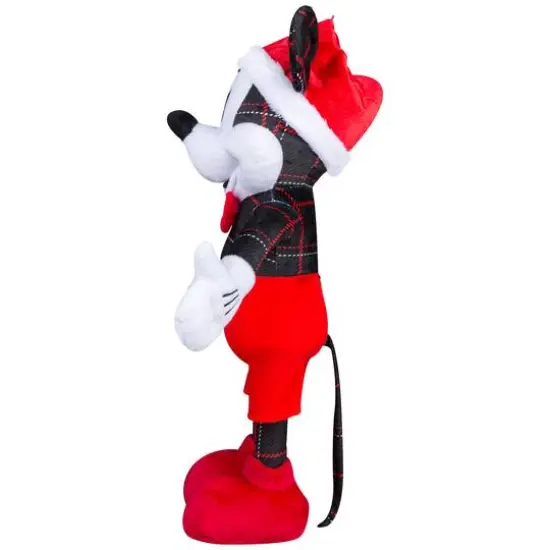 20" Christmas Mickey Mouse in Vintage Plaid Holiday Greeter {4}