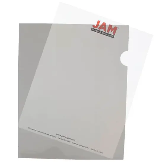 JAM Paper 9" x 11.5" Plastic Sleeve Page Protectors, 12ct. Smoke Gray {1}