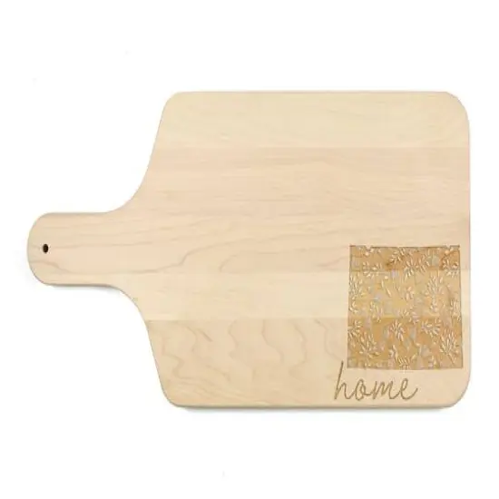 17" Floral Home State Maple Paddle Cutting Board Colorado {1}