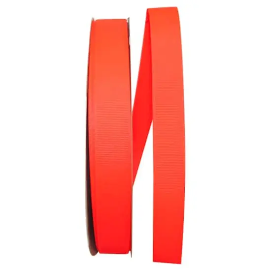 JAM Paper 7/8" Grosgrain Texture Ribbon Neon Orange {1}