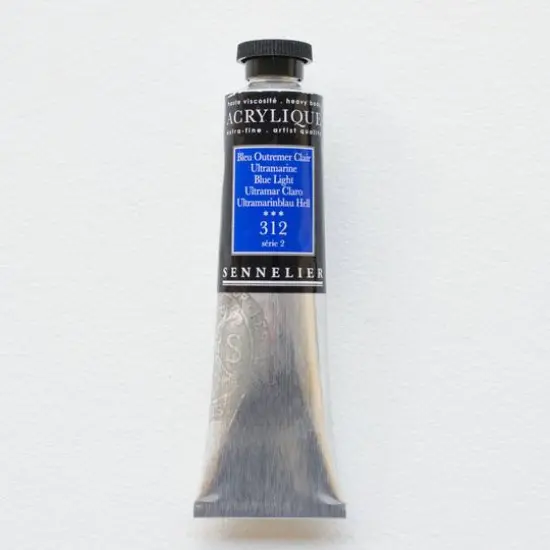 Sennelier Extra Fine Artists' Acrylic Paint, 60mL 312 Ultramarine Blue Light {1}
