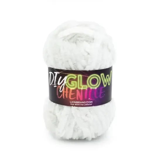Lion Brand&reg; DIY Glow Chenille Yarn Pearl {1}