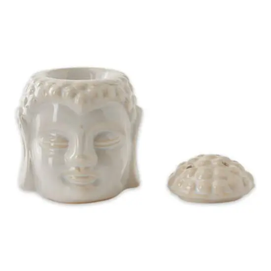 Decorative Cream Peaceful Buddha Essential Frangerance Oil Warmer for Meditation and Relaxing 4.25" x 4" x 5" {4}
