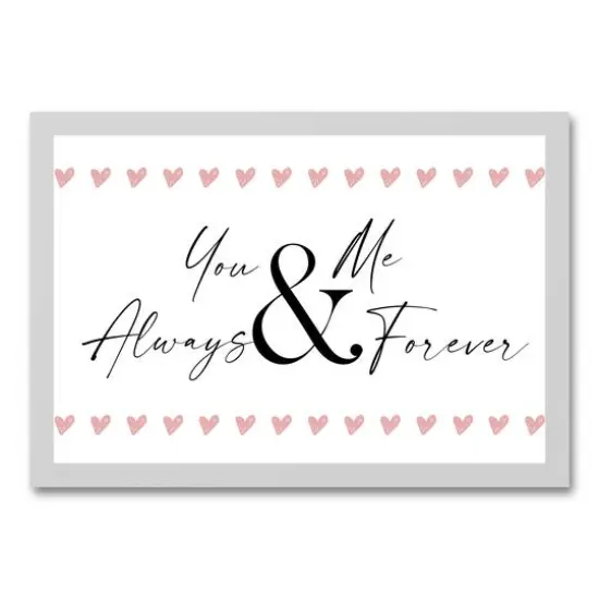 You & Me Always & Forever White Framed Canvas {1}
