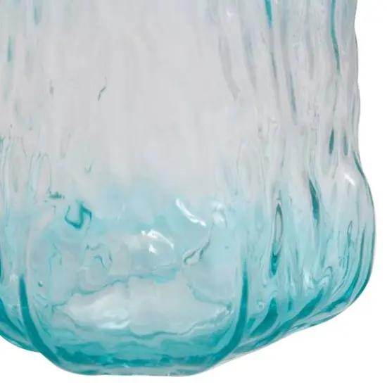 7" Marine Ombre Dimensional Textured Glass Vase {3}