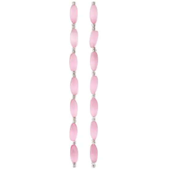 Pink Cat's Eye Glass Twist Beads, 16mm by Bead Landing&trade; {4}