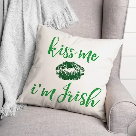 Kiss Me Throw Pillow {4}