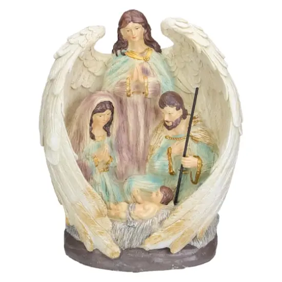 11.25'' Holy Family and Angel Christmas Nativity Decoration {1}