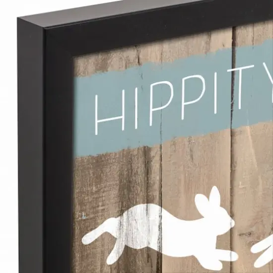 Hippity Hoppity Bunnies 11" x 14" Black Floating Framed Canvas {4}