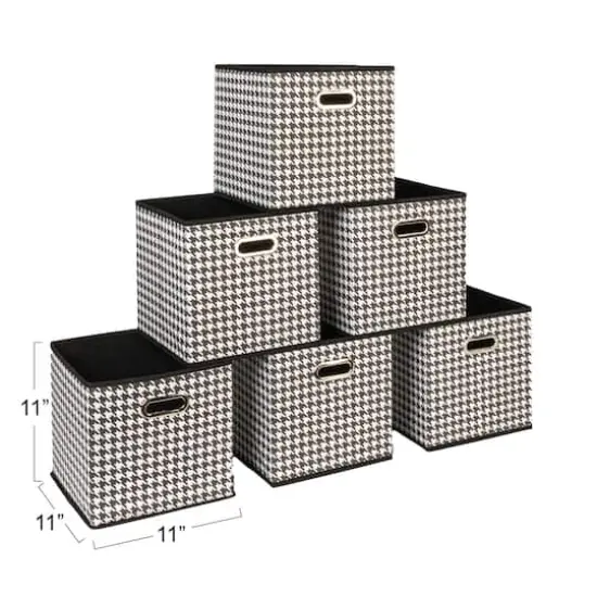 Household Essentials Square Storage Bin Houndstooth {6}