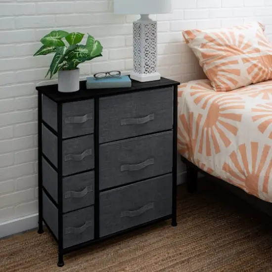 Simplify 7 Drawer Storage Dresser Gray {4}