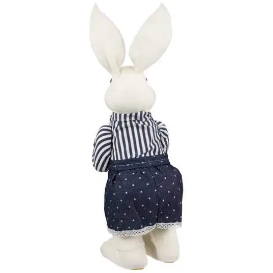 19" Navy Blue Standing Girl Bunny with Basket Easter Figure {7}