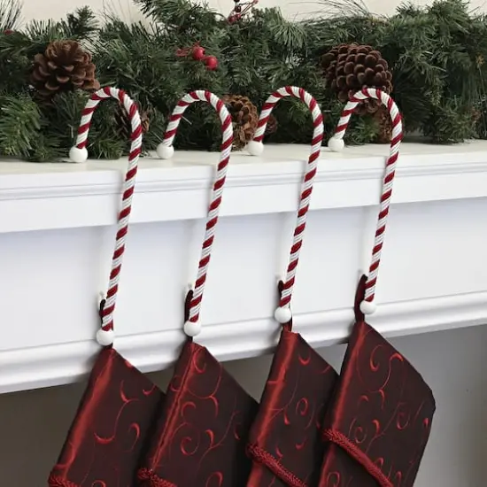 Haute Decor Classic Candy Cane Stocking Holders, 4ct. {3}
