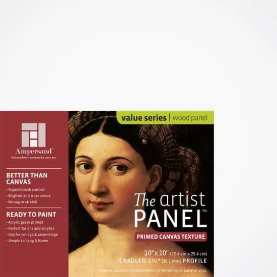 Ampersand&trade; The Artist Panel&trade; Primed Canvas Texture 1.5" Cradled Wood Panel {1}