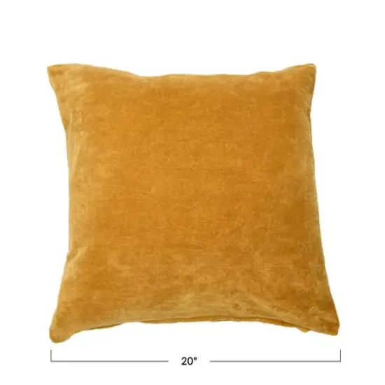 Hello Honey&reg; Orange Square Velvet Knife Edge Pillow Cover {5}