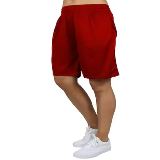 Galaxy by Harvic Moisture-Wicking Performance Women's Mesh Shorts Red {1}