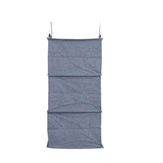 Household Essentials Denim 24" Cotton Blend 3 Shelf Closet Organizer {6}