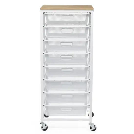 Metro 8-Drawer Rolling Cart by Simply Tidy&reg; White {3}