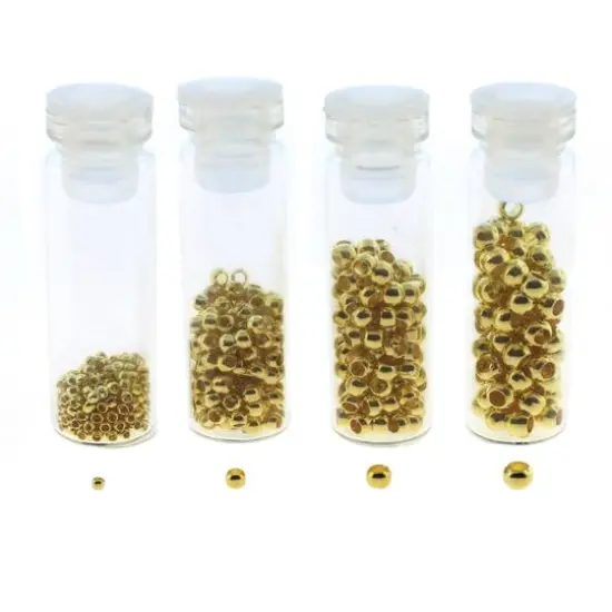 The Beadsmith&reg; Assorted Gold Plated Crimp Beads, 600ct. {4}