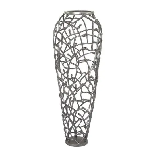 Gold Contemporary Vase, 12" x 12" x 33" {1}