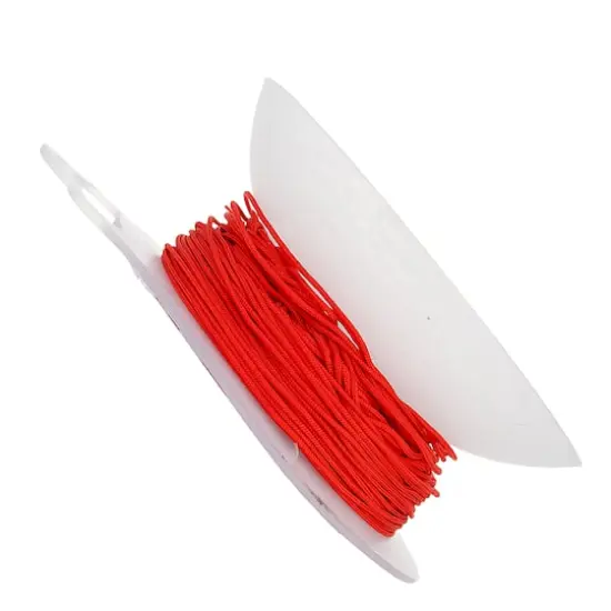 John Bead Lovely Knots 1mm Asian Knotting Cord with Bobbin, 50yd. Red {3}