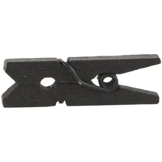 JAM Paper 7/8" Wood Clothespins, 100ct. Black {5}