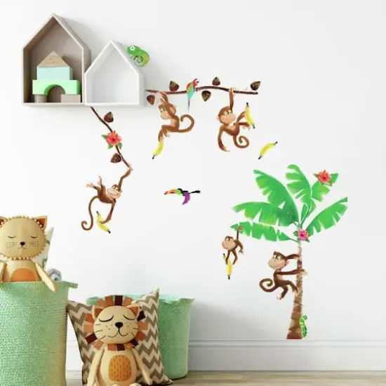 RoomMates Monkey Business Peel & Stick Wall DecalsRoomMates Monkey Business Peel & Stick Wall Decals {1}