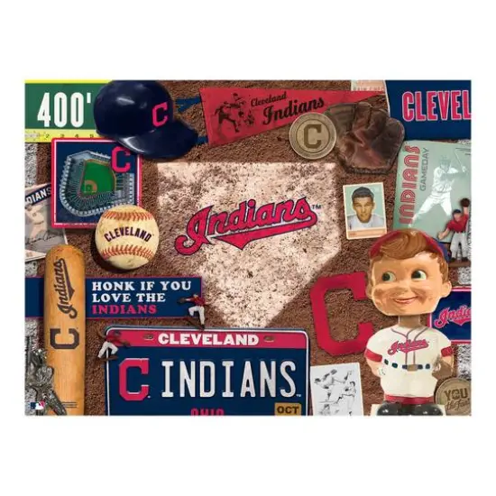 MLB Baseball Retro Series 500 Piece Puzzle Cleveland Indians {5}