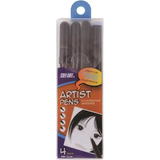Pro Art&reg; 4 Piece Artist Pen Illustraton Marker Set {1}