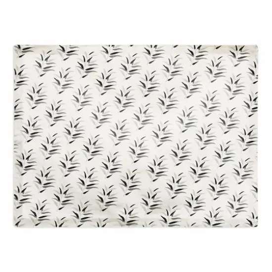 Dark Leaf Pattern 18" x 14" Cotton Twill Placemat {1}