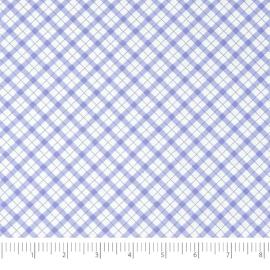 SINGER Purple Check Cotton Fabric {1}