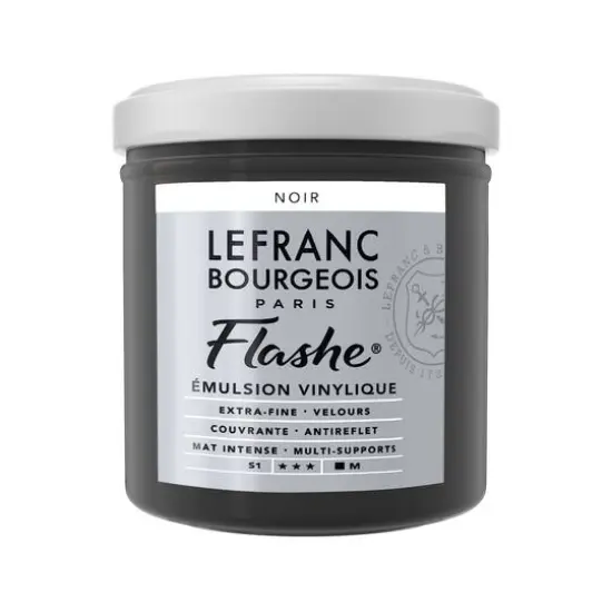 Lefranc & Bourgeois Flashe&reg; Matte Artist's Color, 125mL Black {1}
