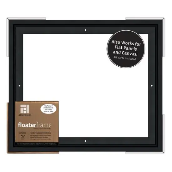 Ampersand&trade; 7/8" Depth Black Bold Edge Floaterframe {1}