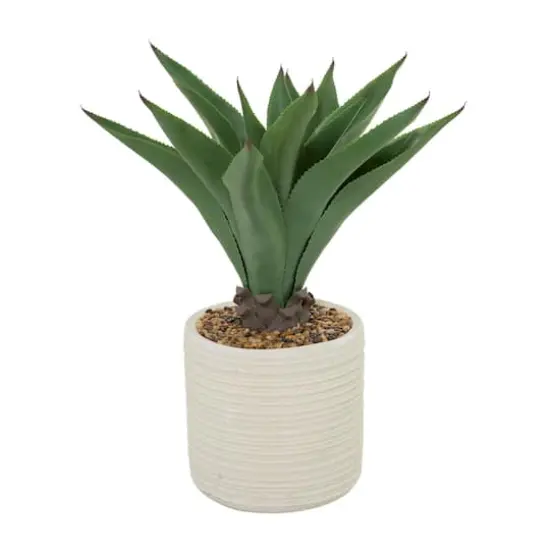 2.5ft. Potted White Plastic Contemporary Artificial Foliage {1}