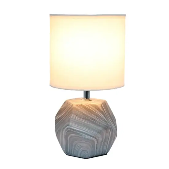 Simple Designs Round Prism Mini Table Lamp Marbled {3}