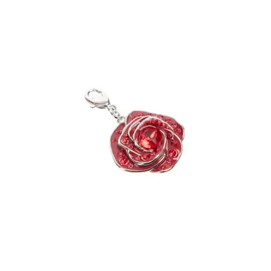 Red Austrian Crystal Rose Charm by Bead Landing&trade; {1}