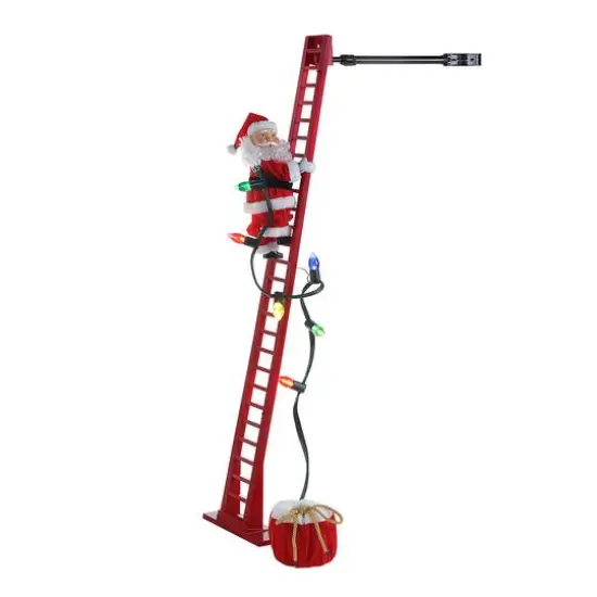 43" Super Climbing Santa with Ladder {5}
