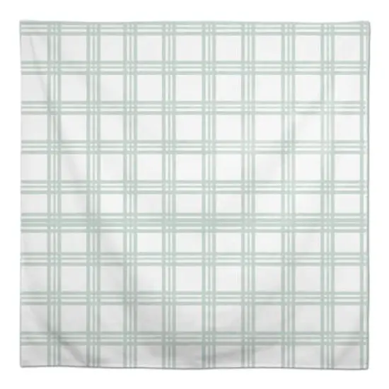 Lucky Green Plaid Tablecloth 58" x 58" Tablecloth {1}