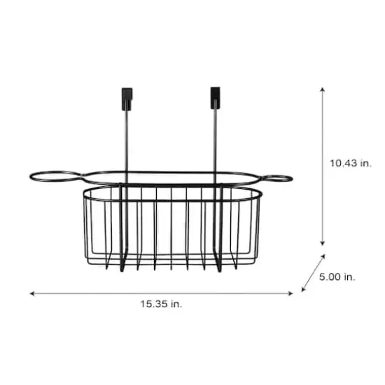 Bath Bliss Black Over the Cabinet Hair Tool Organizer {4}