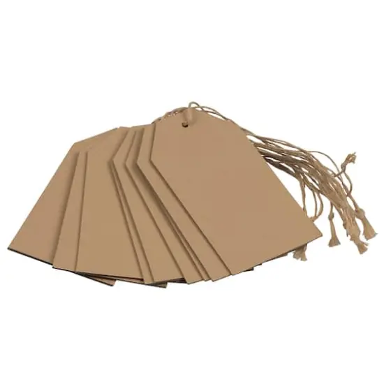 JAM Paper Brown Recycled Kraft Premium Gift Tags with Twine String, 10ct. {4}