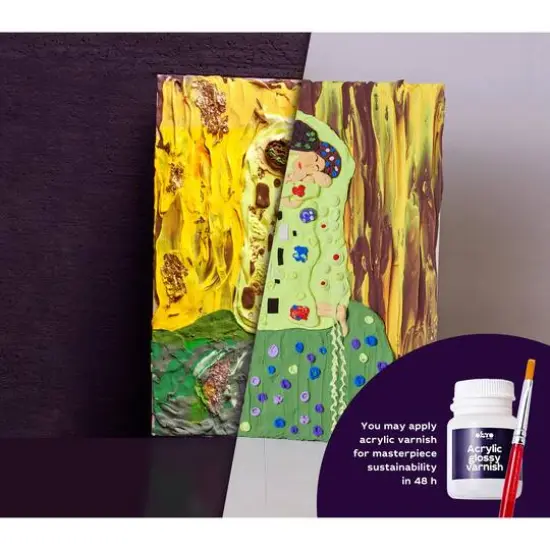 OKTO Sensory Art 3D Gustav Klimt The Kiss Clay Painting Kit {5}