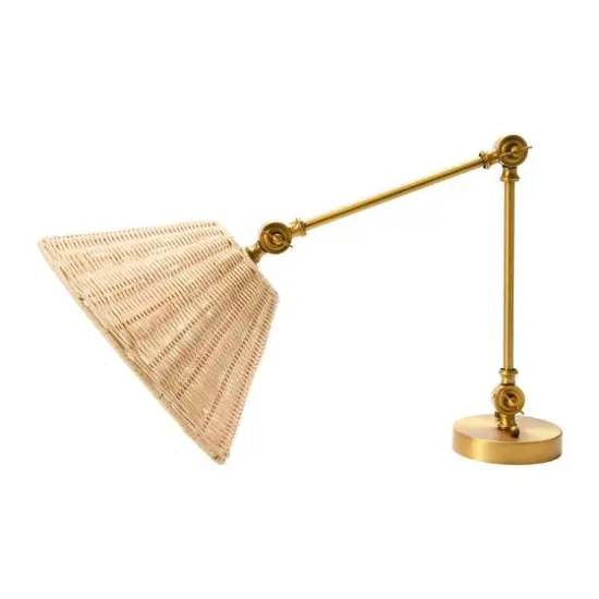 Hello Honey&reg; 29" Antique Metal Brass Finish Coastal Adjustable Wall Sconce {9}