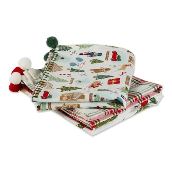 DII&reg; Kitchen & Tabletop Jolly Tree Collection Dishtowel Set {4}